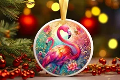 Round Christmas Ornament Sublimation|Clipart Product Image 1
