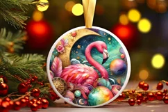 Round Christmas Ornament Sublimation|Clipart Product Image 1