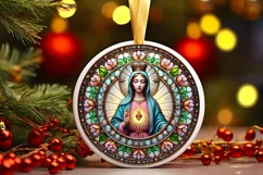 Round Christmas Ornament Sublimation|Clipart Product Image 1