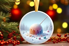 Pastell Molten Candy Winter Scene PNG Product Image 1