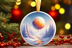 Pastell Molten Candy Winter Scene PNG Product Image 1