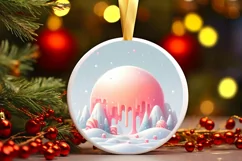 Pastell Molten Candy Winter Scene PNG Product Image 3
