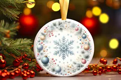 Round Christmass Ornament PNG Product Image 1