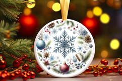 Round Christmass Ornament PNG Product Image 1