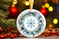 Round Christmass Ornament PNG Product Image 1