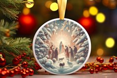 Round Christmas Ornament Sublimation|Clipart Product Image 1