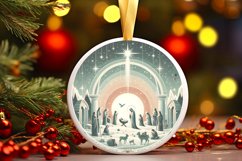 Round Christmas Ornament Sublimation|Clipart Product Image 1
