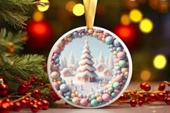 Molten Candy Christmass Scene Sublimation PNG Product Image 1