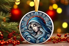 Round Christmas Ornament Sublimation|Clipart Product Image 2