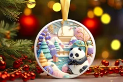 Round Christmas Ornament Sublimation|Clipart Product Image 1