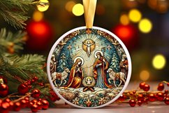 Round Christmas Ornament Sublimation|Clipart Product Image 1