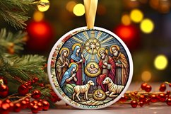 Round Christmas Ornament Sublimation|Clipart Product Image 1