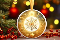 Round Christmass Ornament PNG Product Image 1