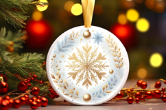 Round Christmass Ornament PNG Product Image 1