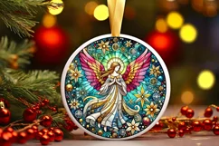 Round Christmas Ornament Sublimation|Clipart Product Image 2