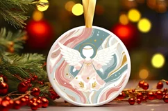 Round Christmas Ornament Sublimation|Clipart Product Image 2
