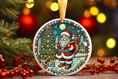 Round Christmas Ornament Sublimation|Clipart Product Image 1