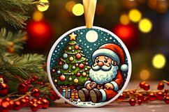 Round Christmas Ornament Sublimation|Clipart Product Image 1