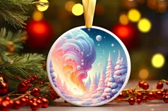 Pastell Molten Candy Winter Scene PNG Product Image 3