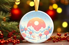 Pastell Molten Candy Winter Scene PNG Product Image 1