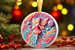 Round Christmas Ornament Sublimation|Clipart Product Image 2
