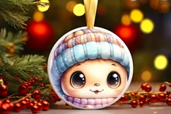 Winter Clothes Baby Turtle Ornament Sublimation PNG Product Image 3