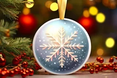 Round Christmas Ornament Sublimation|Clipart Product Image 3