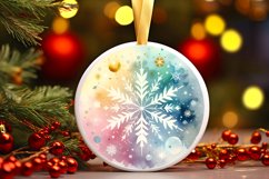 Round Christmas Ornament Sublimation|Clipart Product Image 1