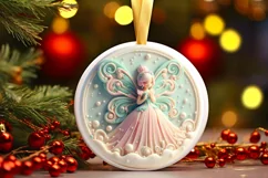 Round Christmas Ornament Sublimation|Clipart Product Image 1