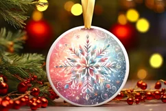 Round Christmas Ornament Sublimation|Clipart Product Image 3