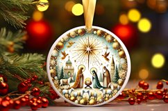 Round Christmas Ornament Sublimation|Clipart Product Image 2