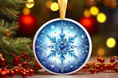 Round Christmass Ornament PNG Product Image 1