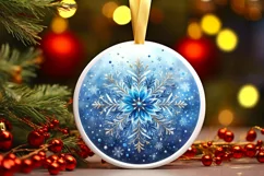 Round Christmas Ornament Sublimation|Clipart Product Image 1