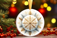 Round Christmass Ornament PNG Product Image 1
