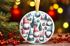 Winter Gnomes Round Ornament Sublimation PNG Product Image 3
