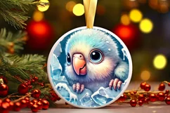 Round Christmas Ornament Sublimation|Clipart Product Image 2