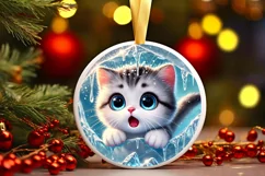 Round Christmas Ornament Sublimation|Clipart Product Image 2