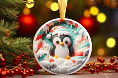 Round Christmas Ornament Sublimation|Clipart Product Image 2