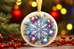 Round Christmass Ornament PNG Product Image 1