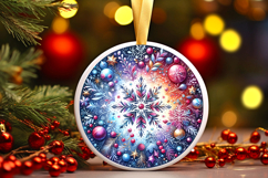 Round Christmass Ornament PNG Product Image 1