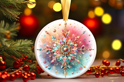 Round Christmass Ornament PNG Product Image 1