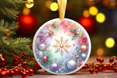 Round Christmass Ornament PNG Product Image 1