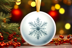 Round Christmass Ornament PNG Product Image 1