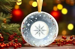 Round Christmas Ornament Sublimation|Clipart Product Image 1