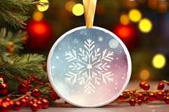 Round Christmass Ornament PNG Product Image 1