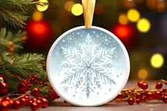Round Christmas Ornament Sublimation|Clipart Product Image 3