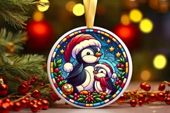 Round Christmas Ornament Sublimation|Clipart Product Image 2