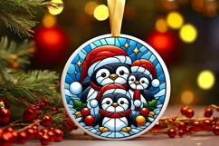 Round Christmas Ornament Sublimation|Clipart Product Image 2