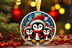 Round Christmas Ornament Sublimation|Clipart Product Image 2