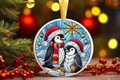Round Christmas Ornament Sublimation|Clipart Product Image 2